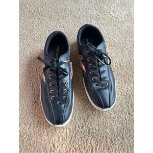 Tretorn Nylite2Plus Black Leather Sneakers 10.5